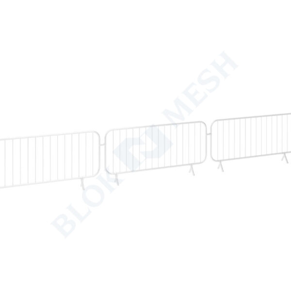 Powder Coated Bar Barrier - White