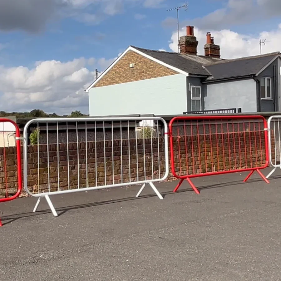 Powder Coated Bar Barrier - White - Image 2