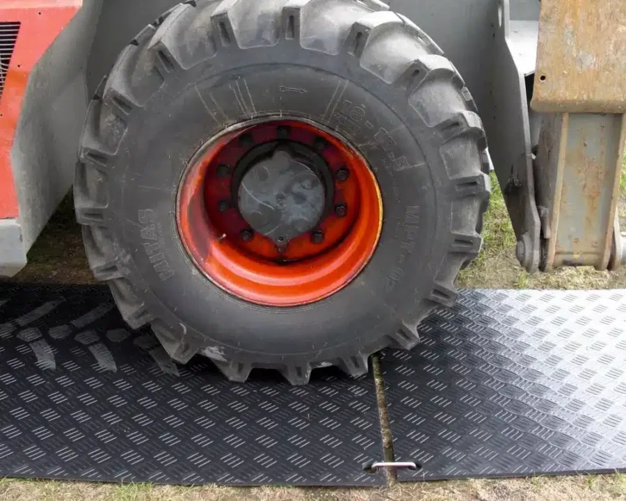 Large Tyre Going over a Duramatt