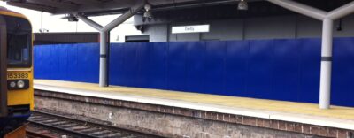 Blok n mesh Fencing Used at a train station