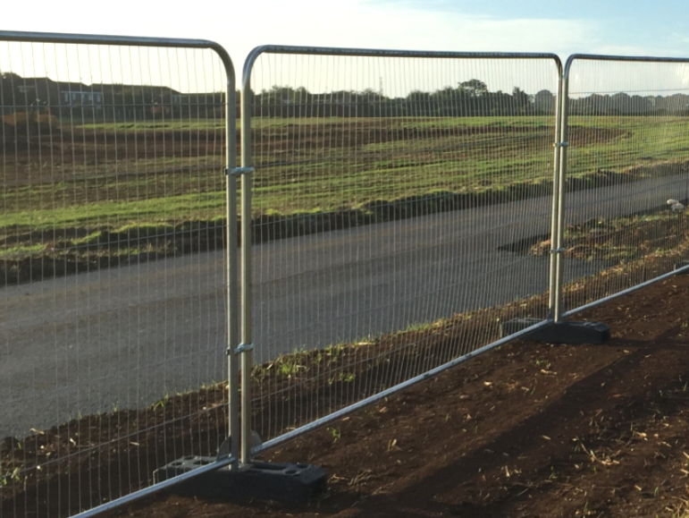 Metal fencing at Nighttime