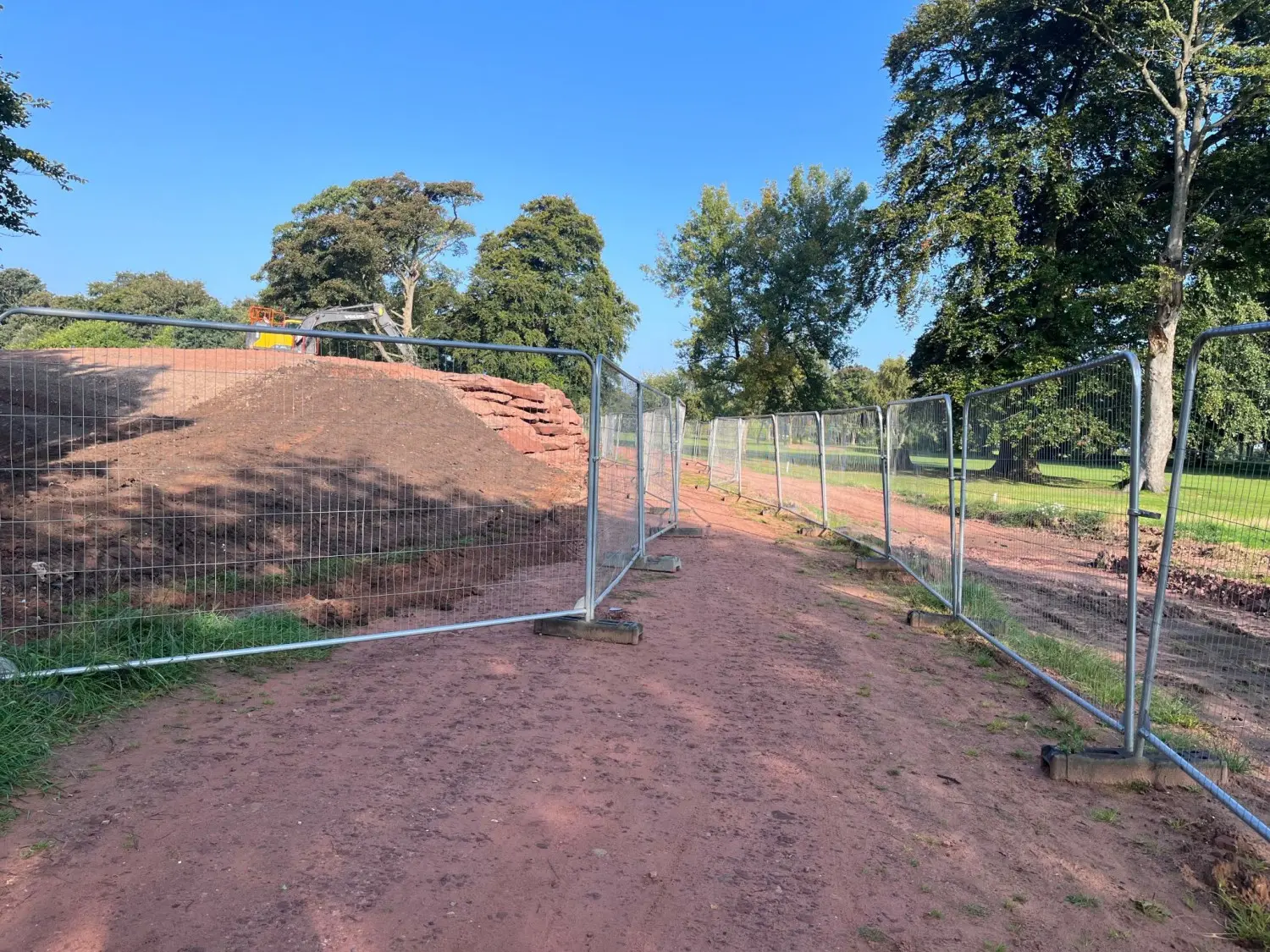 Fences around construction