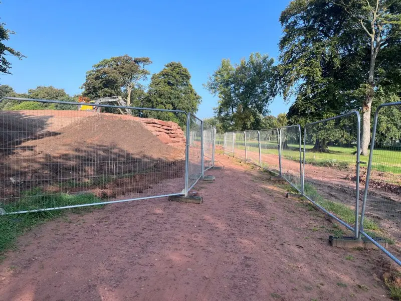 Fences around construction